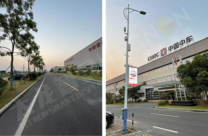 佛山中车四方轨道车辆有限公司灯杆屏已点亮.jpg