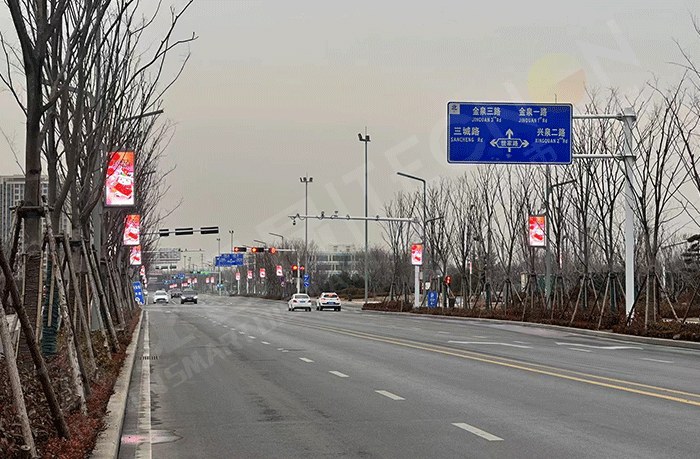 户外广告规范化管理灯杆屏